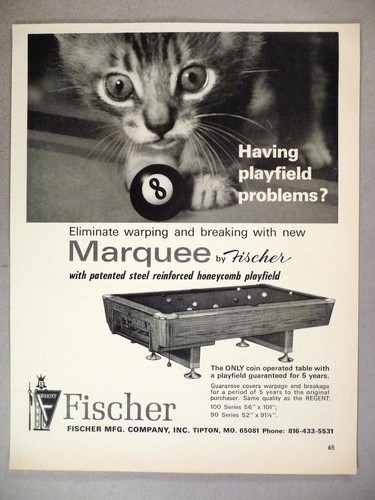 Marquee coin operated - "marquee", pool