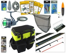 Complete Sea Fishing Kit Sea Fishing Rod & Reel Set + Seat tackle Box Rucksack 