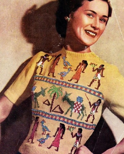 Knitting pattern copy 1940 - knitting, 1940's