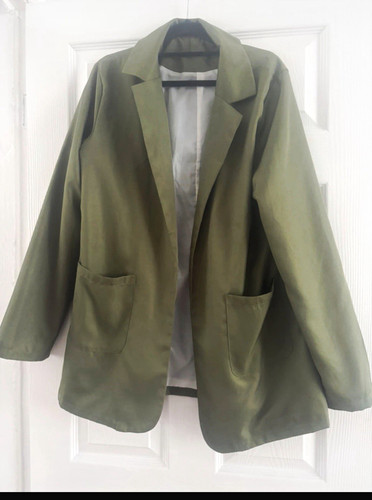 Women green blazer - green, jacket