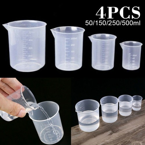 500ml plastic measuring - 4x, 50-500ml