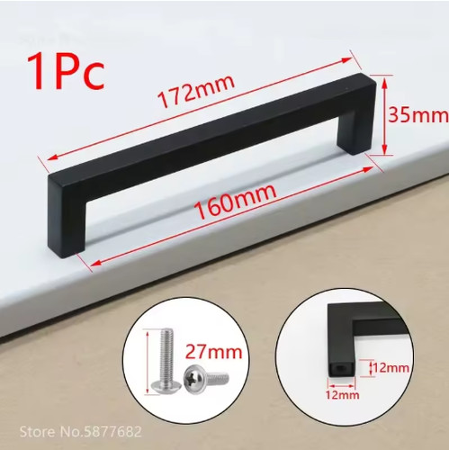 Kitchen door handles - kitchen, black