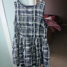 Womens Asos Curve Size 20 Party Dress Navy Blue And White