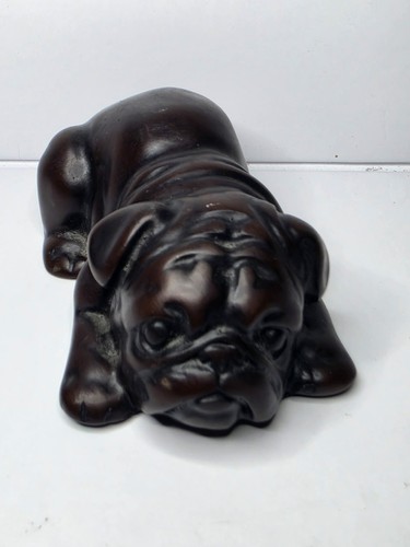 Bulldog figurine brown solid - figurine,