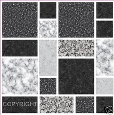 Black mosaic stone tile - mosaic,