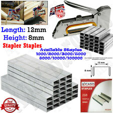 1000/10000 Heavy Duty 12mm Staples Staple Gun Tacker Upholstery Pins For Stapler