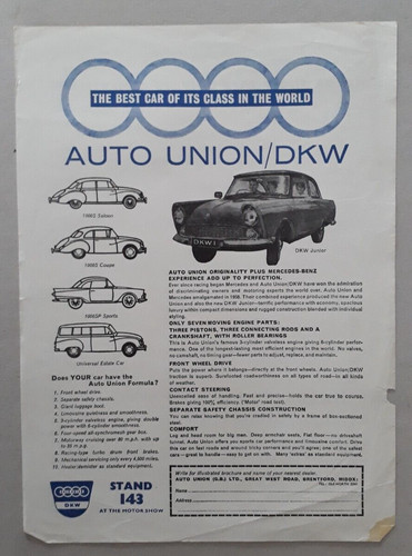 Auto union dkw brochure - dkw, /