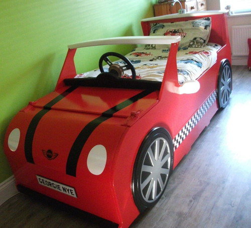 Red mini childrens car - childrens, themed