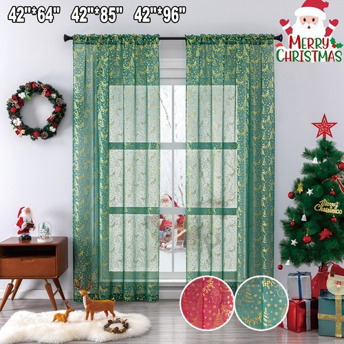 Christmas sheer net - christmas, curtains