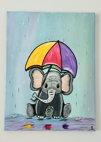 Original cute elephant - original,