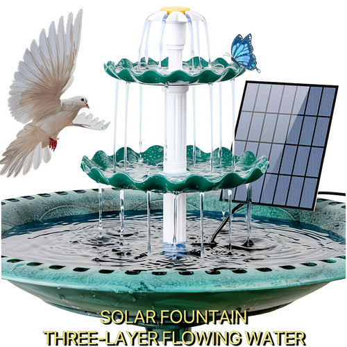 Tier solar bird bath - bird,