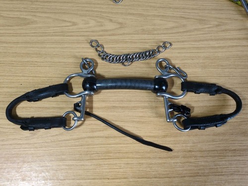 Vulcanite pelham bit with - vulcanite,