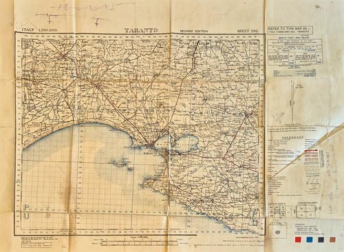 Ww2 british army map italy - army,