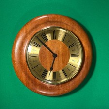 Wood and brass wall Clock -