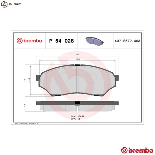 Brake pad set disc - pad,