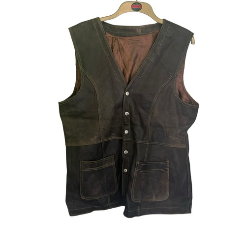 Vintage mens leather biker - leather,