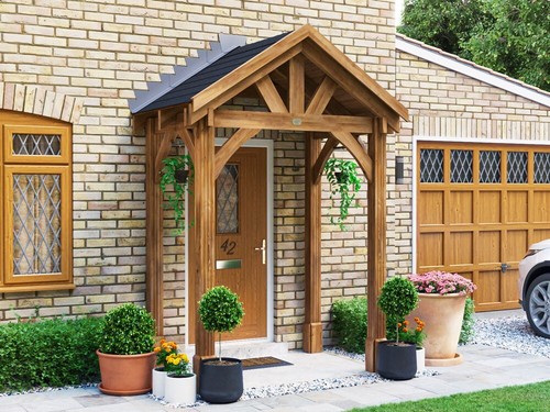 Wooden porch canopy 1 5m - 2m, x