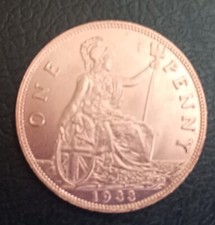 Retro 1933 George V Uncirculated Penny. Gap Filler