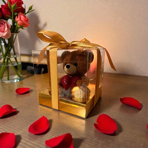 Handmade valentines bear - handmade, gift