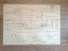 POOL RACER MINI FAST RACING BOAT SEMISCALE PLAN & ARTICLE