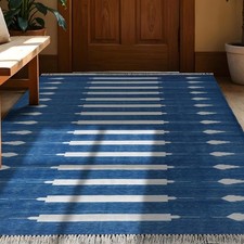 Antique swedish rug - antique, blue