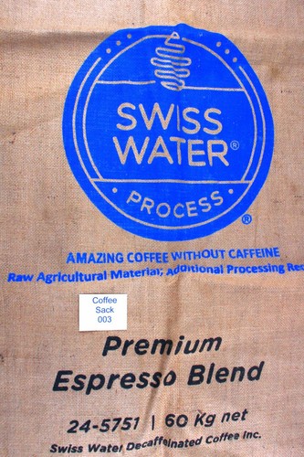 Decaffeinated hessian coffee - decaffeinated,