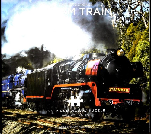 Steam train railway jigsaw - train,