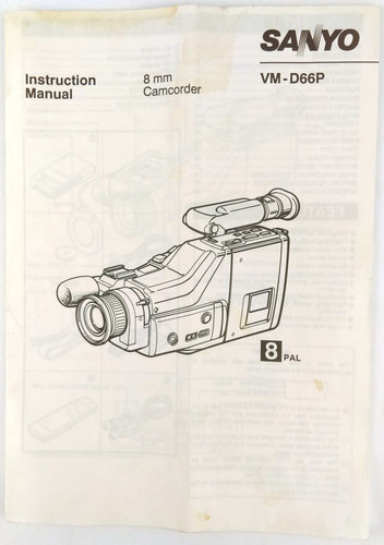 Sanyo d66p 8mm camcorder - sanyo, vm-d66p