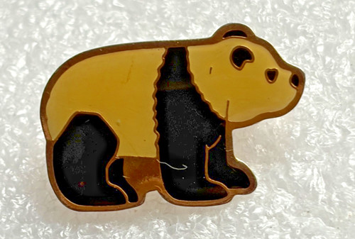 Vintage enamel panda pin badge - vintage,