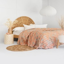 Peach Boho Kantha Quilt Baby
