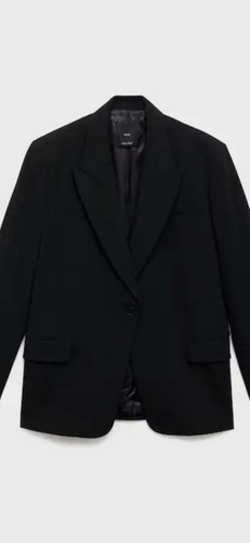 Mango black blazer - black, with