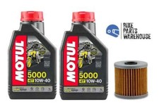 KAWASAKI KLF220 BAYOU 1988-2002 MOTUL 5000 10W40 OIL & FILTER SERVICE KIT