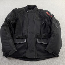 Richa Womens Jacket Large Black Rix-2 Motorcycle Waterproof Biker Armoured