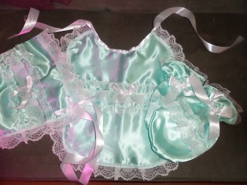 Abdl sissy mint green bonnet - green,