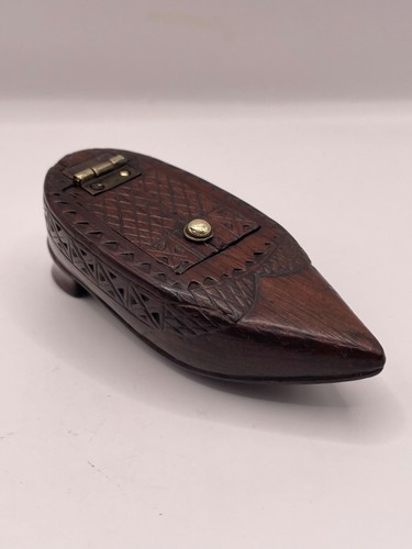 Shoe snuff box antique - snuff,