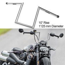 10" Rise 25mm Chrome Ape