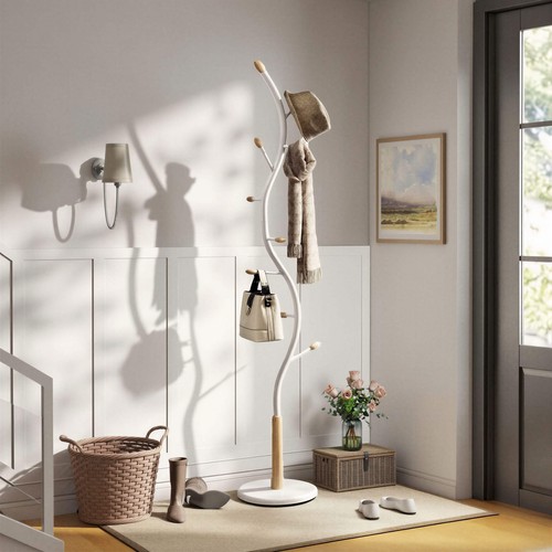Arles metal white and oak - white,