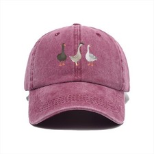Silly Goose Vintage Washed Cotton Cap – Funny Embroidered Hat, Animal Lover Gift