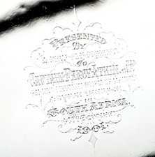 520gm Sterling Silver Boer War Tribute Salver/Medal/Trophy to Capt. Percy Atkin.