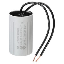 CBB60 8uF Running Capacitor AC 450V 2 Wires 50/60Hz Cylinder 60x35mm