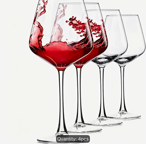 Clear hand blown wine glasses - hand,