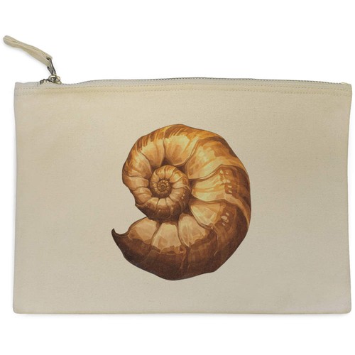Ammonite fossil canvas zip - 'ammonite, fossil'