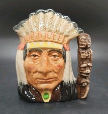Royal Doulton Small Character Jug “North American Indian” D6614 – COPR 1966 Jug