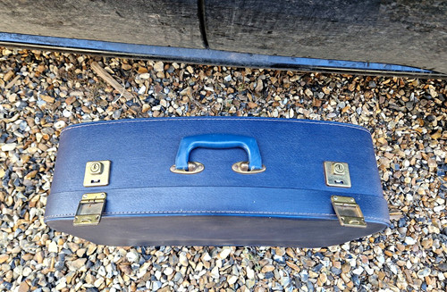 True vintage 1960s blue hard - blue,