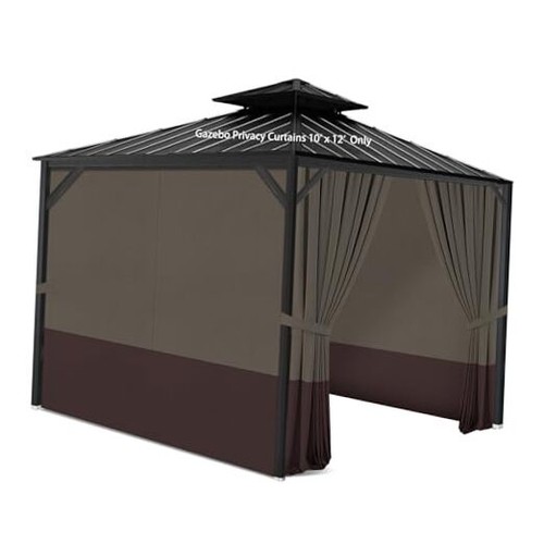 Gazebo privacy curtains - gazebo, with