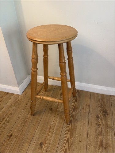 Vintage turned wooden - turned, stool