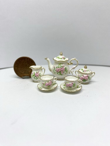 12th scale rose tea set - scale,