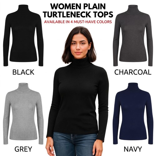 Women long sleeve polo neck - women's,