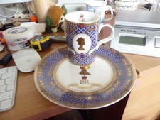 Queen Elizabeth II  Golden Jubilee plate and mug