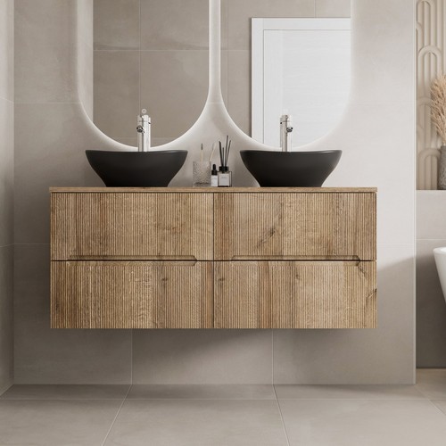 1200mm oak vanity - unit, double
